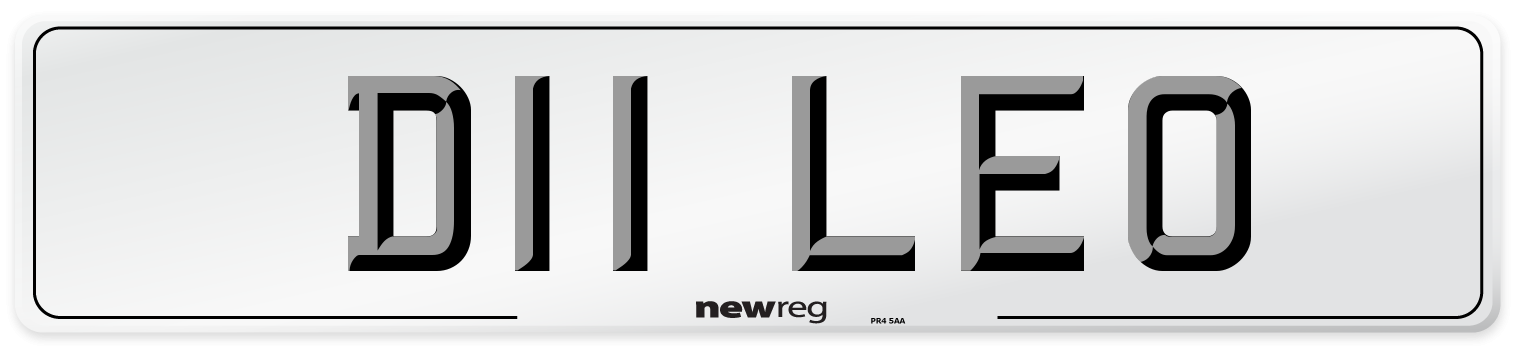 D11 LEO Number Plate from New Reg